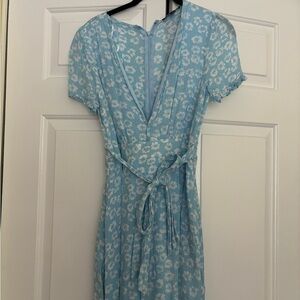 Blue Deep V Sundress